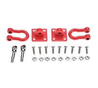 Dilwe RC Hebilla de Remolque, 2Pcs RC Shackle Rescue Lock Catch Accesorio para RC Climbing Crawler(Rojo)