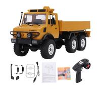 Dilwe RC Trucks 1:18 RC Off Road Truck Coche de Control Remoto con Caja de Cambios de Dos Velocidades Motor de Alto par para Aventuras Todoterreno (Yellow)