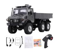 Dilwe RC Trucks 1:18 RC Off Road Truck Coche de Control Remoto con Caja de Cambios de Dos Velocidades Motor de Alto par para Aventuras Todoterreno (Grey)
