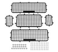 Dilwe Red de Proteccion de Ventana RC, Red de Metal 5PCS, Proteccion para Ventanas de Coche RC, Diseño Resistente, para Crawler Car, para Vehiculos Grandes, para Competencias y Uso Diario