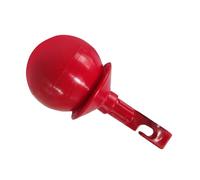Dilwe Reemplazo Antideslizante de Aleación de Aluminio Estilo Gancho con Punta de Bastón Rodante para Bastones Ciegos Ligero y Duradero 3,07x1,50 Pulgadas Rojo