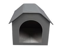 Dilwe Refugio para Mascotas para Todo Tipo de Clima, Casa para Gatos Portátil y Resistente Al Agua para Interiores y Exteriores con Colchón Extraíble para Perros Pequeños y Conejos (Grey)