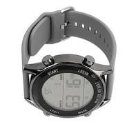 Dilwe Reloj cronógrafo digital impermeable Reloj de deporte al aire WR50M de plástico ABS impermeable brillante Pantalla grande Reloj deportivo al aire Reloj luminoso para, Gris