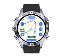 Dilwe Reloj Deportivo Al Aire, GPS Smartwatch Fitness Tracker para Hombres y Mujeres con Monitor de Ritmo Cardíaco Durante el Sueño y Brújula Digital (Plata + Negro)