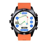 Dilwe Reloj Deportivo Al Aire, GPS Smartwatch Fitness Tracker para Hombres y Mujeres con Monitor de Ritmo Cardíaco Durante el Sueño y Brújula Digital (Negro+Naranja)
