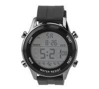 Dilwe Reloj deportivo de diseño duradero con vidrio acrílico resistente, adecuado para hombres, actividades al aire , correa de silicona, reloj para estudiantes WR50M, negro
