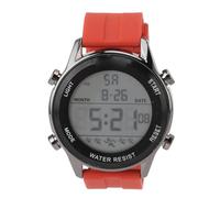 Dilwe Reloj deportivo de diseño duradero con vidrio acrílico resistente, adecuado para hombres, actividades al aire , correa de silicona, reloj para estudiantes WR50M, rosso