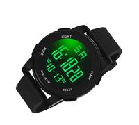 Dilwe Reloj Deportivo Digital, Reloj Digital Luminoso Resistente Al Agua con Correa Ajustable para Hombres, Cubierta de Aleación con Superficie de Espejo de Vidrio, Diseño Liviano para
