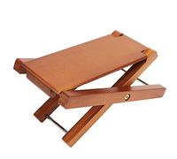 Dilwe Reposapiés para Guitarra, Taburete Plegable de Madera Resistente con 4 Alturas Ajustables para Guitarrista, con Estilo Elegante para Interpretación y Práctica (madera de fresno)