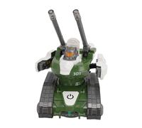 Dilwe Robot de Transformación Eléctrica Robot Juguete Toy Auto Transformador Tank Rotación de Acrobacias Light Up Material de ABS de Diseño Brillante para Niños (Green)