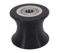 Dilwe Rodillo Elíptico para Piernas de 61 Mm, Rueda de Repuesto de Plástico y Acero Inoxidable con Rodamientos de Metal para Equipos de Ejercicios, Elevador de Puertas de Garaje