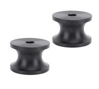 Dilwe Rodillo para Remolque de Barco Rodillo de Proa para Remolque de Barco de Nailon Negro de 2,44 X 1,69 Pulgadas con Orificio de 0,53 Pulgadas Soporte de Carga Resistente a los Arañazos para
