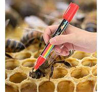 Dilwe Rotulador Queen Bee de 8 Colores a Base de Agua para Apicultura, Herramienta de Marcado de Plástico y Madera con Colores Vibrantes, Fácil de Limpiar para Identificar Abejas Reinas (rojo)