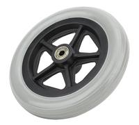 Dilwe Ruedas para Sillas de Ruedas Reemplazo de Goma de Delantera Gris de 7 Pulgadas para Caminantes Discapacitados con Capacidad de Carga de 120 Kg, Accesorio para Silla de Antideslizante y