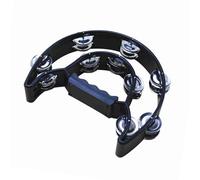 Dilwe Serie Doble Jingle Tambourin Light Light Handbell para KTV Party Stage and Concerts (Black)