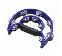 Dilwe Serie Doble Jingle Tambourin Light Light Handbell para KTV Party Stage and Concerts (Blue)