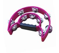 Dilwe Serie Doble Jingle Tambourin Light Light Handbell para KTV Party Stage and Concerts (Purple)