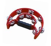 Dilwe Serie Doble Jingle Tambourin Light Light Handbell para KTV Party Stage and Concerts (Rojo)