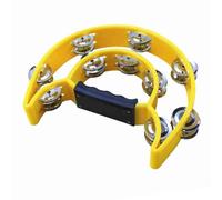 Dilwe Serie Doble Jingle Tambourin Light Light Handbell para KTV Party Stage and Concerts (Yellow)