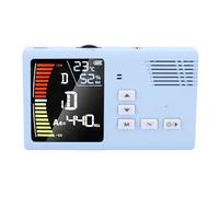 Dilwe Sintonizador de Metrónomo Digital, Pantalla LED Recargable Sintonizador 3 en 1 con Pastilla de Micrófono de Vibración para Instrumentos Folclóricos Guzheng Guqin Pipa (BLUE)
