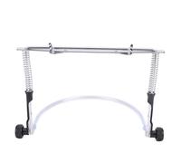 Dilwe Soporte de Cuello de Armónica, Soporte de Cuello de Acero de Aleación de Plata con Ajuste de ángel para Armónicas de 10 y 24 Hoyos con Pegatina