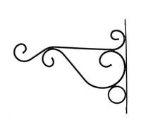 Dilwe Soporte para Colgar Plantas de Hierro, Gancho de Flores Duradero para Decoración de Jardín Interior y Exterior, 30x21cm (BLACK)