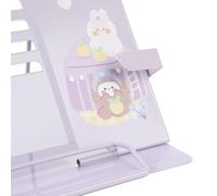 Dilwe Soporte para Libros, Soporte de Acero Ajustable para Tabletas y Teléfonos, Perfecto para Leer y Cocinar, Diseño Estable para Uso Doméstico de Oficina (conejito lindo)