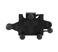 Dilwe Soporte para Teléfono de Motocicleta, Aleación de Aluminio Giratorio con Silicona Que Absorbe los Golpes para Motocicletas y Scooters (Black)