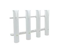 Dilwe Soportes para Cañas de Pescar, 47,5 X 30,5 Cm, 4 Tubos Integrados, Soporte para Caña de Pescar para Barcos, Yates, Embarcaciones (White)