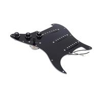 Dilwe SSS Loaded Pickguard Juego de Pastillas de Bobina Simple Precableadas para Guitarra Eléctrica Estilo ST Placa Rayada de Aleación de Aluminio ABS con Instalación de 11 Orificios Fácil Control