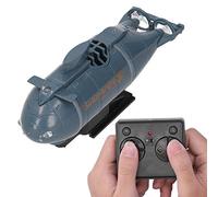 Dilwe Submarino RC, Barco de Buceo con Control Remoto Inalámbrico, Juguete con Luces LED y Hélices Dobles, con Rotación hacia Adelante, Atrás, Arriba, Abajo, Izquierda y Derecha, para (Blue)