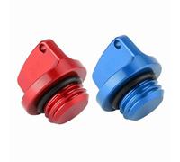 Dilwe Tapa de Llenado de Aceite Tapas de Llenado de Aceite de Aluminio CNC 2 Piezas Rojo Reemplazo Directo Fácil de Instalar Acabado Fino para Motociclistas para
