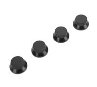 Dilwe Tapas de Perilla de Guitarra de Metal de, 4 Uds. Tapas de Perilla de Potenciómetro para Guitarras y Bajos ST, Piezas de Repuesto para Guitarristas (BLACK)