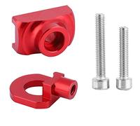 Dilwe Tensor de Cadena de Bicicleta, Sujetador de Ajuste de guía de Cadena de Bicicleta para Bicicleta Plegable Bicicleta de una Sola Velocidad Fixie(Rojo)