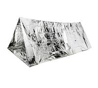 Dilwe Tienda de Supervivencia de Emergencia, Tienda de Campaña Térmica Reflectante para Clima Frío con Película Aluminizada de Pet, para Acampar, Senderismo, Aventuras, Primeros (Soltero)