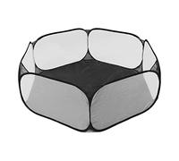 Dilwe Tienda para Animales Pequeños Parque Interactivo Resistente y Transpirable para Mascotas, Fácil Acceso para Madres de Mascotas, 14,6 X 24,0 X 47,2 Pulgadas (Black)