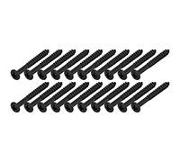 Dilwe Tornillo para Guitarra Eléctrica, Herramienta de Montaje de Placa Protectora de Cuello de Acero Inoxidable para Reparación de Guitarra, con Opciones de Color Plateado y Negro (BLACK)