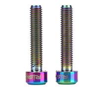 Dilwe Tornillos de Palanca de Freno, 2 Piezas M5x25 Mm Pernos de Abrazadera de Bicicleta de Montaña de Aleación de Titanio para Anillo de Abrazadera de Manija de Freno Tipo Dividi (COLORFUL)