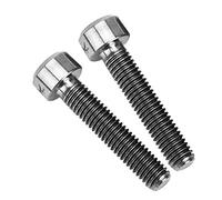 Dilwe Tornillos de Palanca de Freno, 2 Piezas M5x25 Mm Pernos de Abrazadera de Bicicleta de Montaña de Aleación de Titanio para Anillo de Abrazadera de Manija de Freno Tipo Dividi (Color Ti)