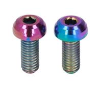 Dilwe Tornillos para Portabidones de Bicicleta, 2 Uds. Pernos para Portabidones de Bicicleta Tornillos para Portabidones de Ciclismo de Aleación de Titanio M5x12mm