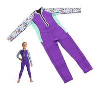 Dilwe Traje de Neopreno para Niños, Traje de Baño de Neopreno de 2,5 Mm para Niños, Traje de Neopreno de Manga Larga para Niños y Niñas, Buceo (Talla 8)