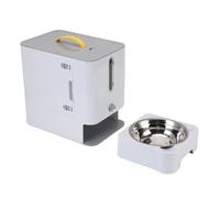 Dilwe Treuts de Mascotas y Caja de Almacenamiento de Alimentos, Ventana Transparente, Amplio Espacio para Viajes Largos, Dispensador de Alimentos para Gatos, Mantenimiento sin Esfuerzo de Frescura