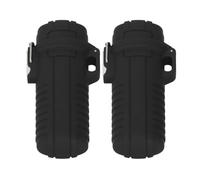 Dilwe Tubo de Almacenamiento, Contenedor de Plástico Compacto, Ligero e Impermeable con Tapa Hermética, para Llaves y Objetos de Valor Pequeños Durante el Viaje (Black)