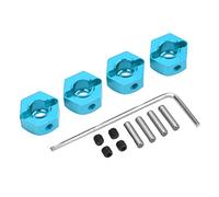 Dilwe Tuercas de Cubo de Rueda Hexagonal de 12 Mm Adaptador de Cubo de Accionamiento Hexagonal de Rueda de Aleación de Aluminio 4 Piezas Alta Precisión Fácil Instalación para 1 10 RC Car para Senton