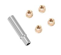 Dilwe Tuercas de Rueda de Latón, 4 Piezas Tuercas de Bloqueo Modelo de Coche RC para Escala 1:30 RC Crawler Axial SCX30