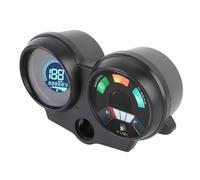Dilwe Velocímetro de Motocicleta, Odómetro Digital LCD, Medidor de, Medidor Multifuncional de Metal ABS de 12 V con Sensor Hall de Retroiluminación de 7 Colores para Conductores CG125 TITAN 150