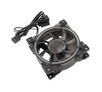 Dilwe Ventilador con Cubierta para PC ARGB de 80mm, Rodamiento MFDB, Ventilador de Refrigeración Silencioso para Juegos de 800-2500RPM, RGB de Alto Flujo de Aire de 7 Aspas para Caja de Computadora