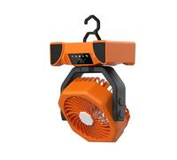 Dilwe Ventilador de Camping Recargable con Pantalla Táctil, Control Remoto, 5 Velocidades, Oscilación de 45-90 Grados, Batería de 20000 MAh, Carga Solar, para Acampar, Pescar, Tienda de (20000mAh)