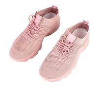 Dilwe Zapatillas clásicas con estilo, zapatos casuales para mujer, zapatos deportivos, para correr, para el tiempo libre para mujer, rosa, 37 EU