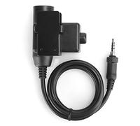 Dilwe1 U947R Enchufe de Cable PTT portátil, Adaptador de Auriculares Walkie Talkie con Conector de 3.5 mm y 4 Niveles para VX 6R VX 7R VX6R VX7R FT 270 FT 270R VX 127 80cm/31.5in